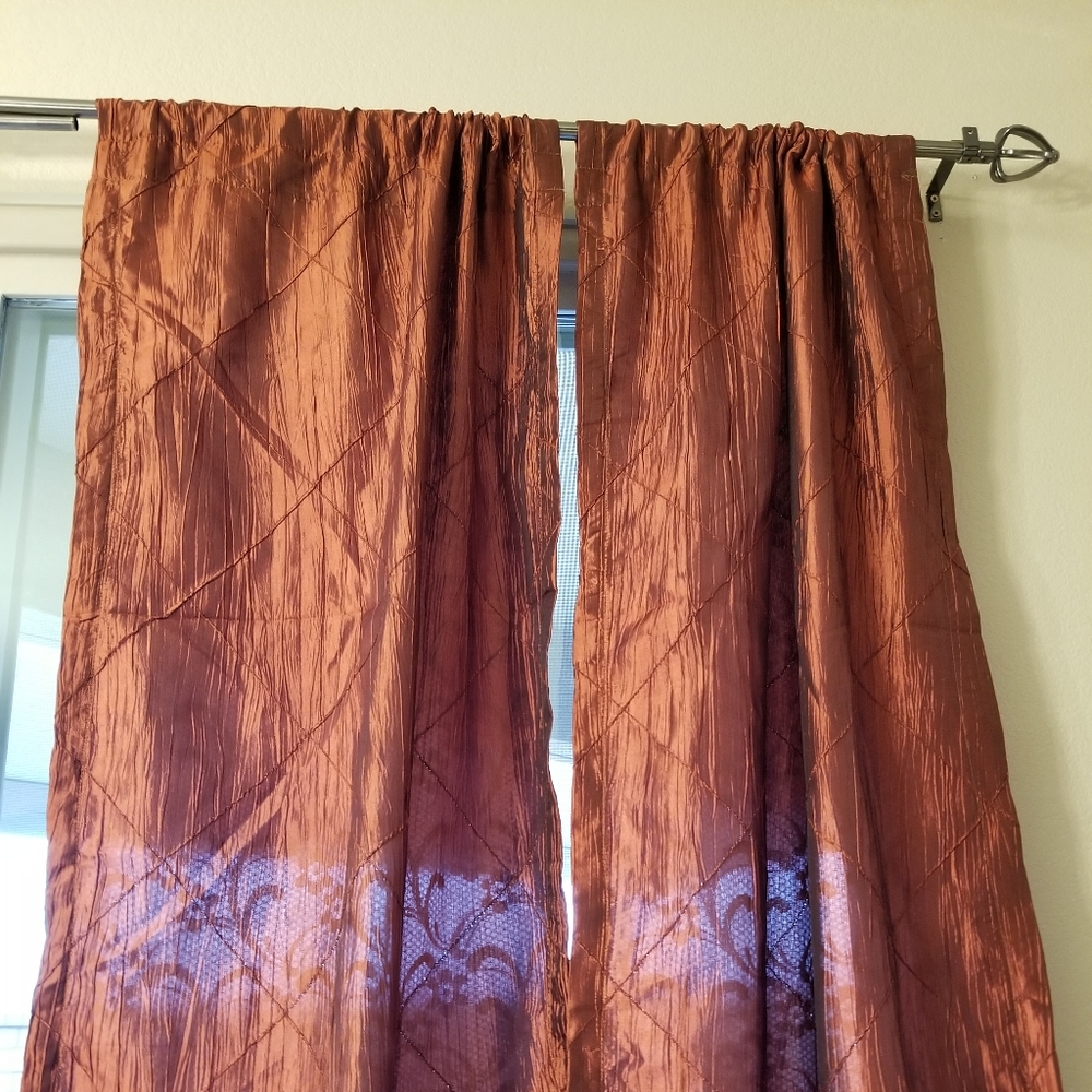 Two Rust Curtains panels - Picture 5 of 5